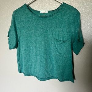 Threads 4 Thought Cropped Teal Short Sleeve Women's Top